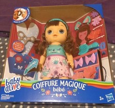 poupee neuve baby alive  coiffure magique bebe coupe ma frange.