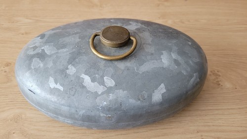 Ancienne bouillotte zinc - ancienne, en