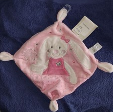 Doudou carré plat lapin tex