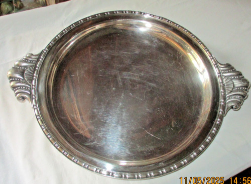 Superbe plateau rond en - ,
