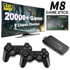 Console Jeu Vidéo Rétro 4K HD + 20 000 jeux, manettes sans fil, clé TV