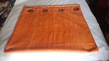 Rideau 140X260 à oeillets jacquard orange plumetis effet moiré polyester/coton