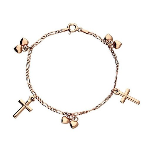 Bracelet coeurs croix - coeurs,