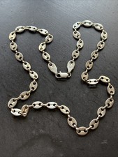 Très Beau Collier Chaîne En Argent Massif 925 Maille Art Nouveau deco simple 