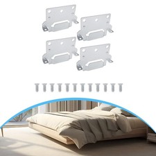 116791 Lot de 4 plaques de montage compatibles avec cadres de lit Hemnes Malm