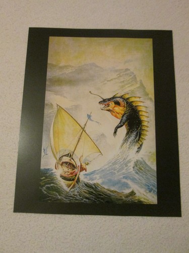 Rare large art print - rare, iguane