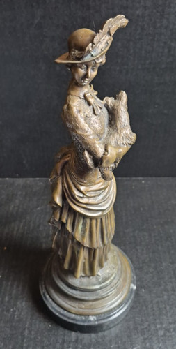Victorian lady statuette - victorian,