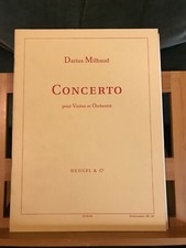 Darius Milhaud Concerto pour violon partition piano éditions Heugel