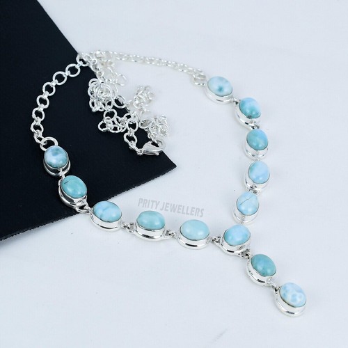 Collier larimar pierres - collier,