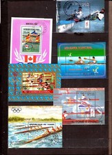 SPORT19  TOUS PAYS , 6,blocs, sports :Avirons et voiles 
