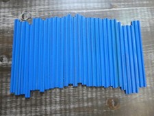 LEGO TRAIN rails bleus : 30 droits / courbes : 6 intérieur et 7 extérieurs et pi