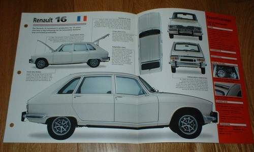 1973 renault spec sheet - 16, ts