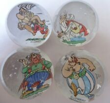 4 grosses billes (Calots) ASTERIX + OBELIX + PANORAMIX + ABRARACOURCIX - NEUF