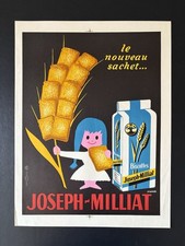 Affiche originale « Biscottes JOSEPH MILLIAT  » - SAINT GENIES - années 60