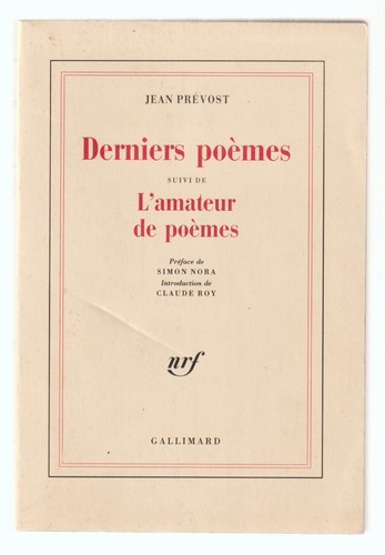 Jean prévost derniers - jean,