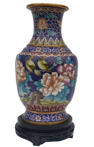 Grand vase chinois - chinois, cloisonné