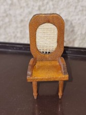 Chaise En Bois Pour Vitrine miniature Maison de poupée, Diorama 1:12