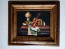 Original A.WARNER SIGNED OIL