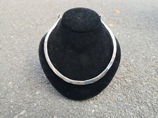 Collier torque martelé argent massif