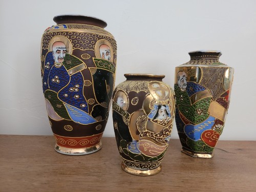 Lot vases japonais - 3,