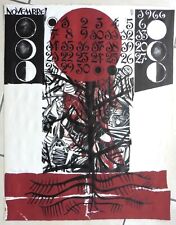 GRAU GARRIGA sérigraphie gravure signée Novembre 1966