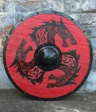 Bouclier viking rond dragon
