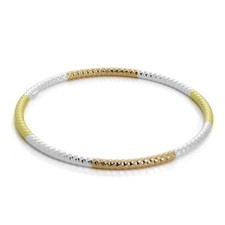 Bracelet/Jonc en Argent 925/1000 et Plaqué Ors Rose et Jaune