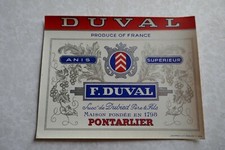 Etiquette DUVAL   ANIS Ets