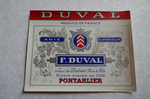 Etiquette duval anis ets - duval,