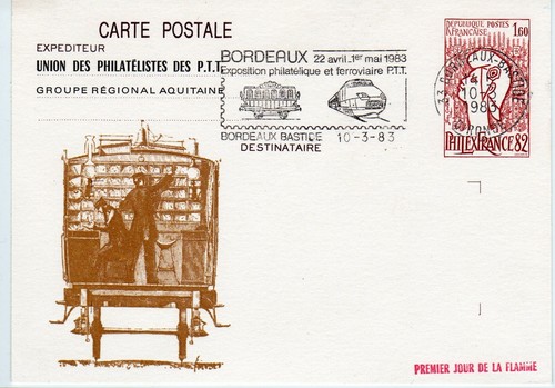 Carte souvenir flamme tgv - flamme,