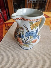 Ancien Pichet Faïence de Rouen ou Desvres ? decor corne d'abondance, marque C