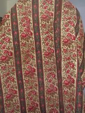 Ancien boutis provençal grand format (2.20 x 2.40)bandes fleuries rouges