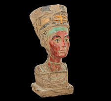 UNIQUE PHAROH FAIT MAIN ANCIENNE EGYPTIENNE tête de reine Néfertiti statue...