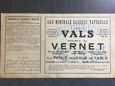 GRANDE ETIQUETTE EAU  MINERALE VALS LES BAINS   SOURCE du VERNET PRADES ARDECHE