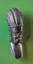 grand buste africain en bois