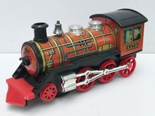 LOCOMOTIVE TÔLE MODERN TOYS, BATTERY TOY, TIN TOY, JOUET JAPONAIS ANNÉES 1960