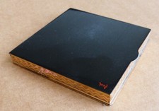 Poudrier métal doré et laque Chine Japon ANCIEN vers 1930 Paris powder box Japan