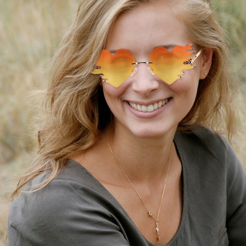 Lunettes coeur soleil pour - coeur,
