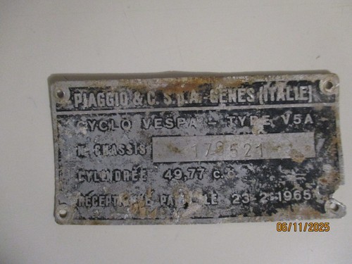 Piaggio plaque police - plaque, de