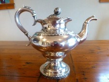 Ancien Davis Palmer & Co Pure Pièce de Monnaie Argent Théière Cafetière Boston