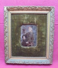 Crystoleum - Photographie peinte fixée sous verre portrait d'homme - vers 1880