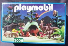 PLAYMOBIL 3006 ANIMAUX FORET sanglier renard hibou aigle biche sapin BOITE NEUF