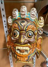 Masque Nepalais Mahakala Très Bon État 