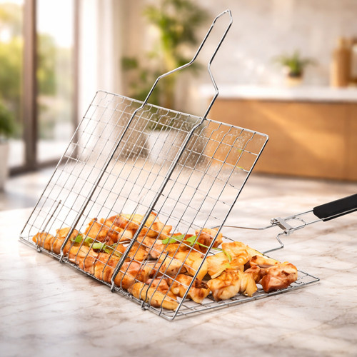 Grille barbecue pliable inox - grille,