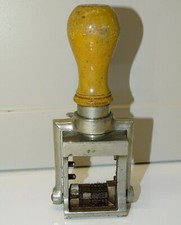 -ANCIEN TAMPON ENCREUR Reçu Dateur Vintage déco bureau COLLECTION VITRINE XXe