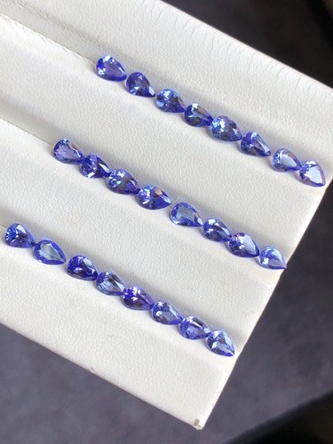 Tanzanite naturelle bleu poire - tanzanite,