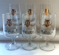Lot 6 anciens verres à bière  VEZELISE PREMIERE , 25 CL  , ref OD23