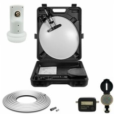 Pack MEGASAT Parabole acier 40cm + LNB Single + Câble Coaxial 10m + Pointeur 