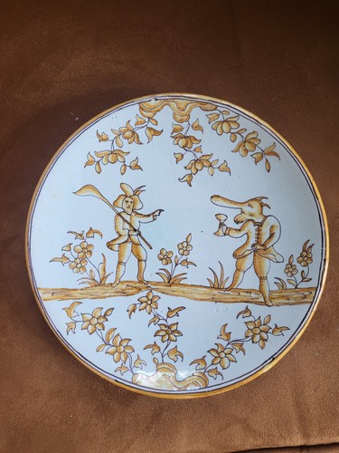 Assiette faïence ancienne - faïence,