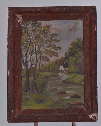 Ancien peinture sur - sur, toile